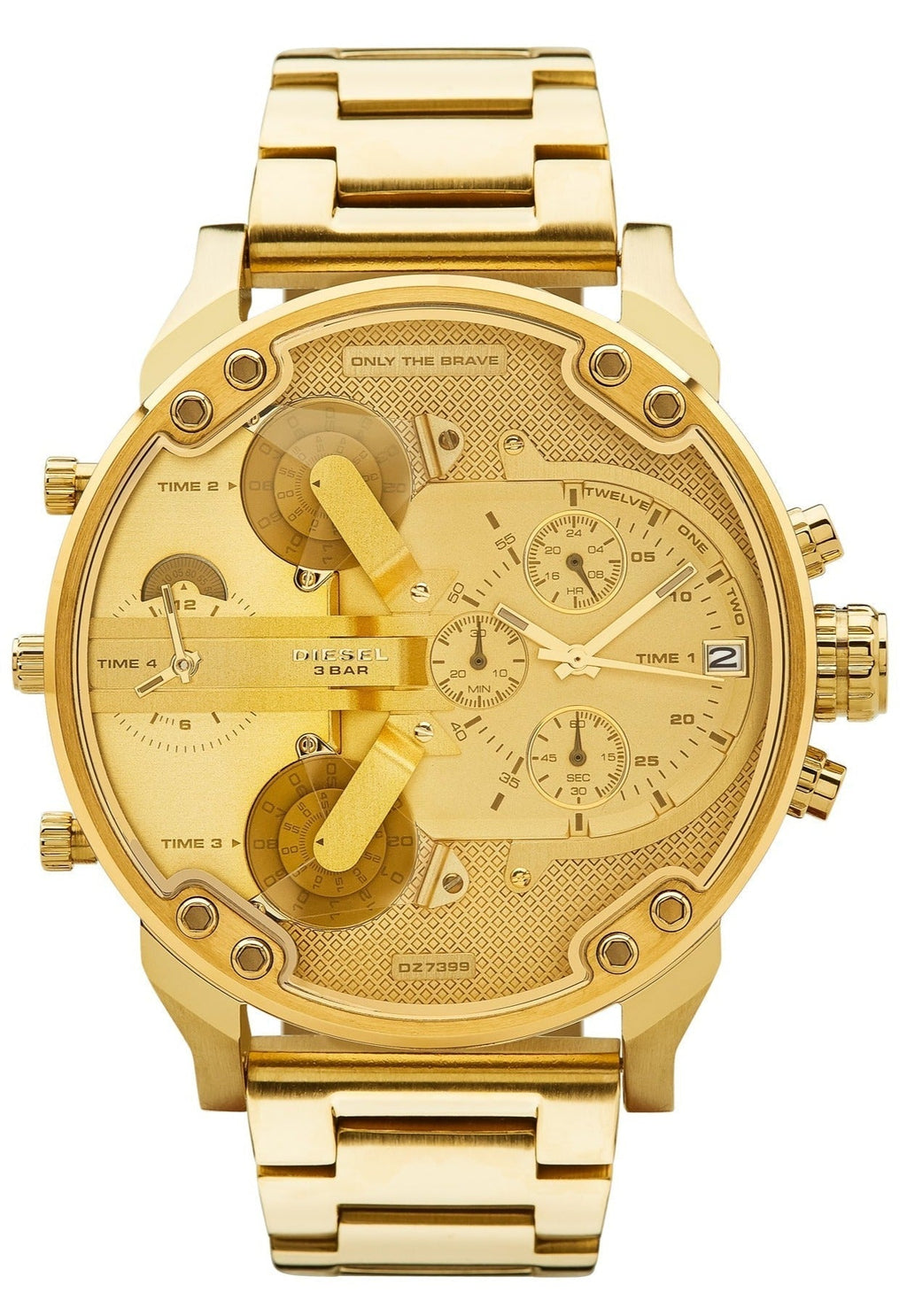 Diesel DZ7399 Mr. Daddy 2.0 Chronograph Men's Watch – Gold Dial & Gold Stainless Steel Strap