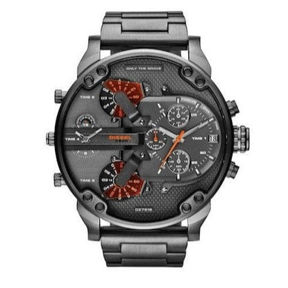 Diesel DZ7315 Mr. Daddy 2.0 Chronograph Men's Watch – Grey Dial & Grey Stainless Steel Strap