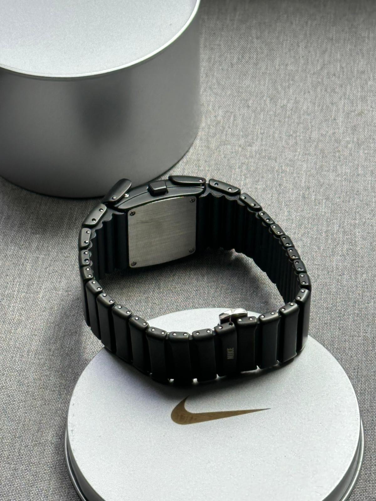 Nike D-Line Black Digital Watch – Rare Retro Stainless Steel LED Display Collectible Timepiece