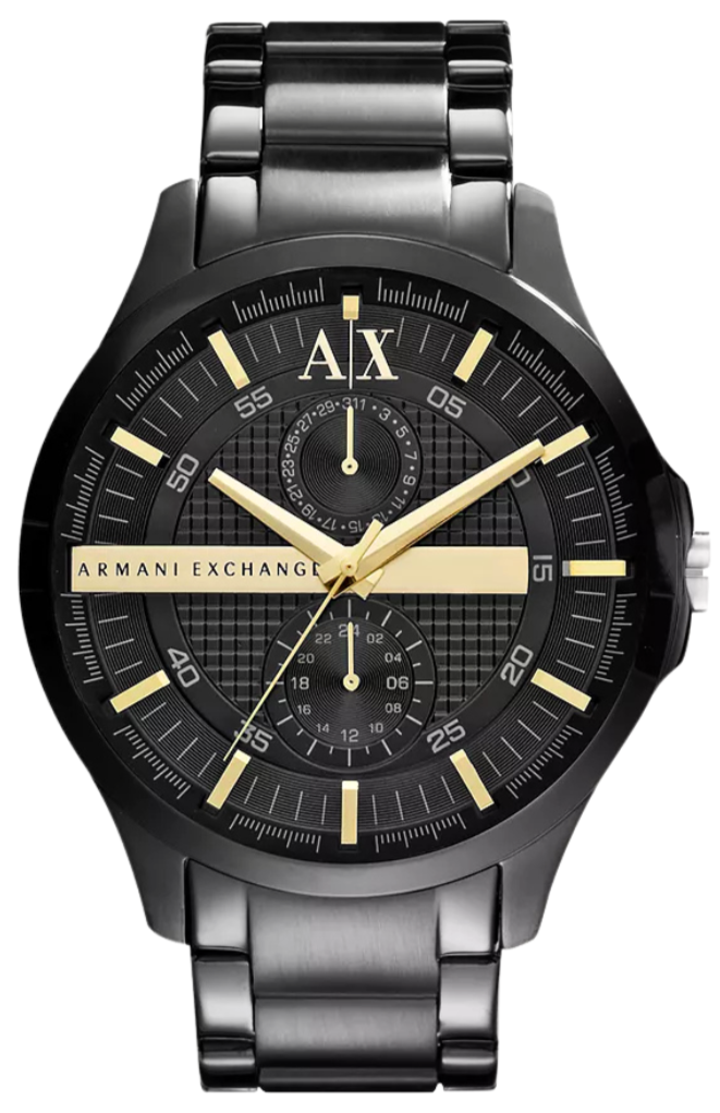 Armani Exchange Hampton AX2121 Men's Chronograph Watch – Black Dial with Black Stainless Steel Strap