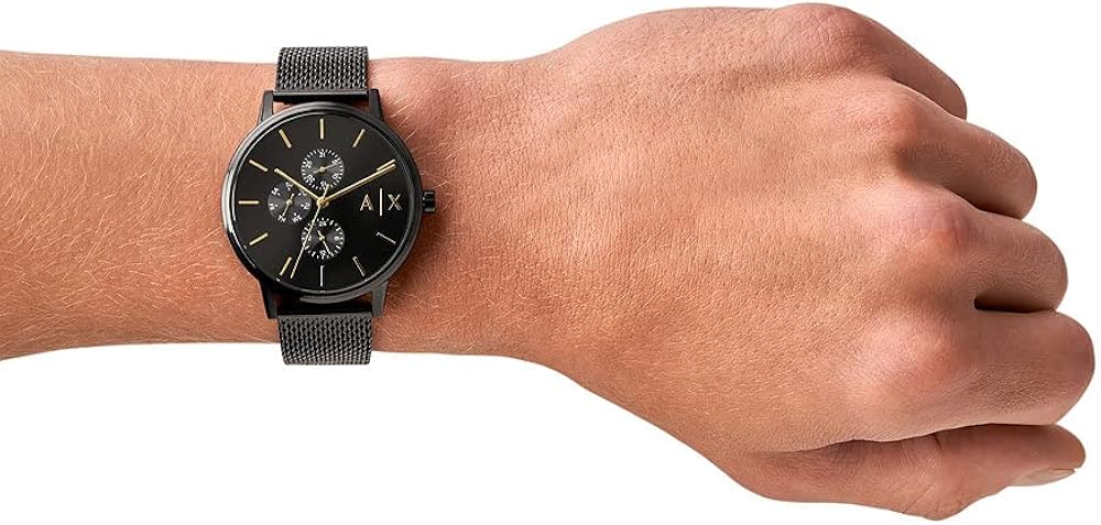 Armani Exchange Cayde AX2716 Men's Chronograph – Black Dial with Black Mesh Stainless Steel Strap