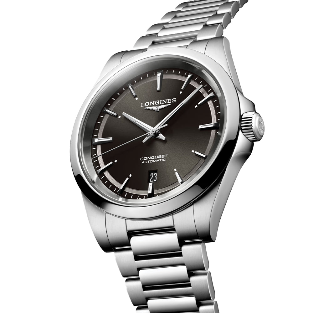 longines Conquest 41mm - Sunray Black on Bracelet