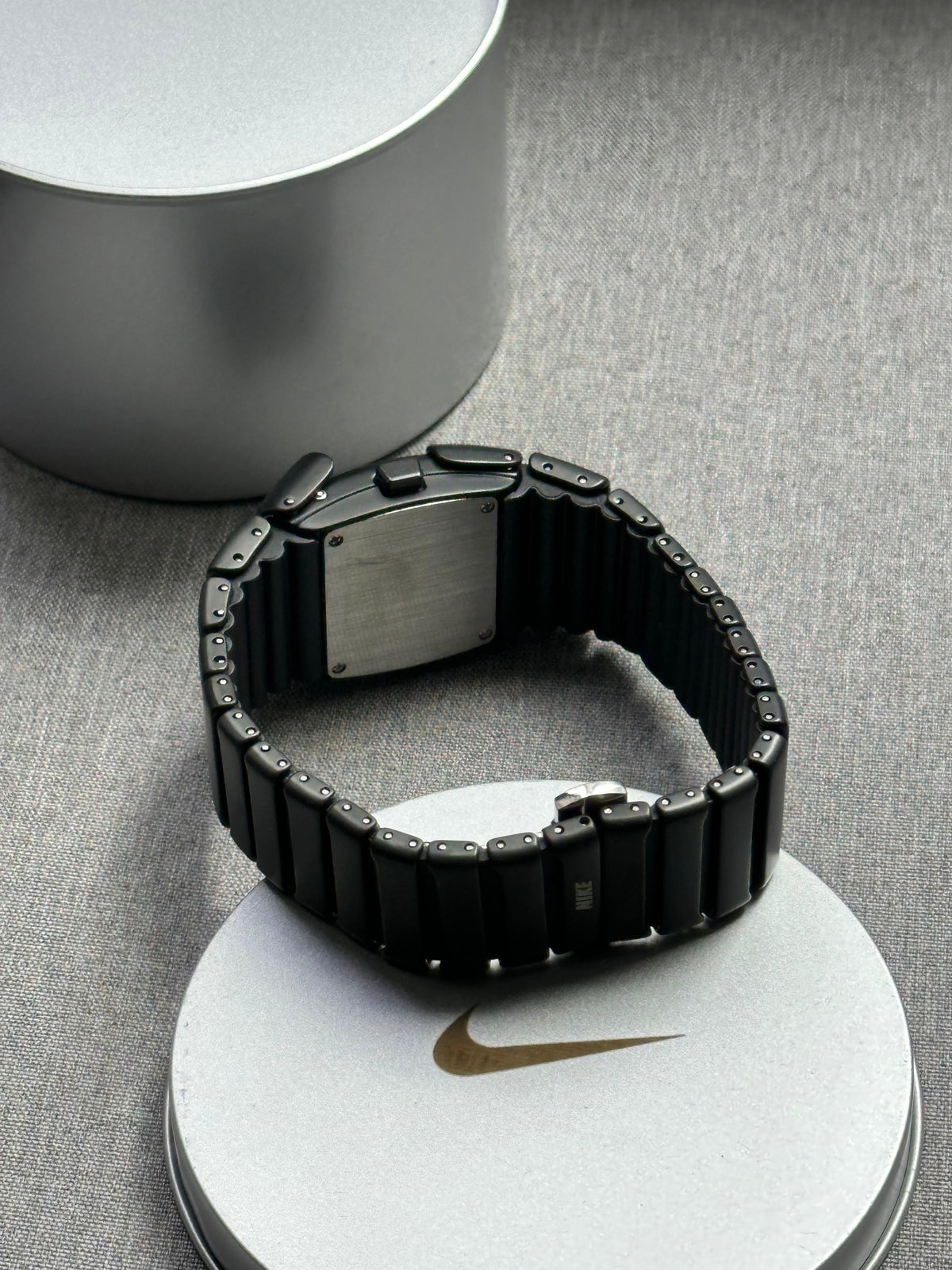 Nike D-Line Black Digital Watch – Rare Retro Stainless Steel LED Display Collectible Timepiece