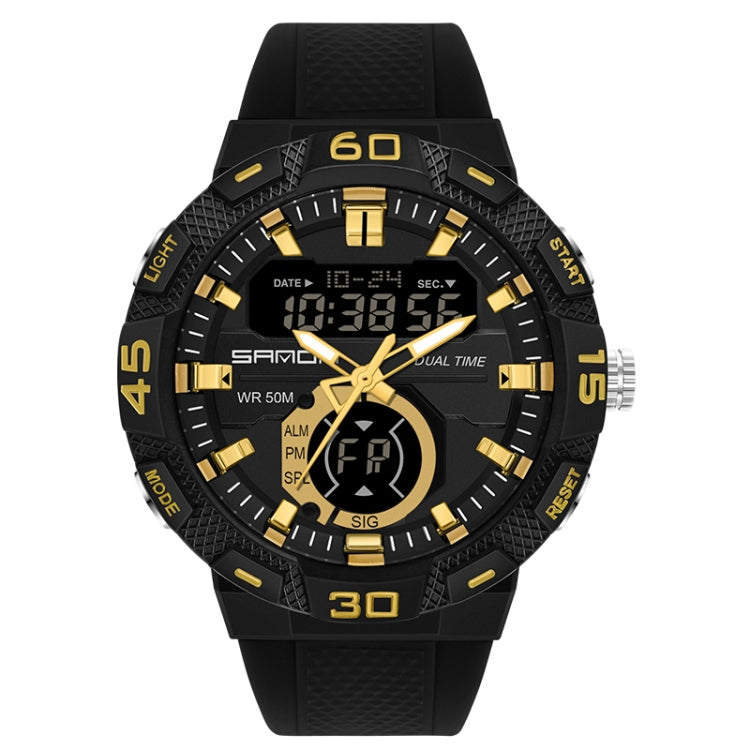 SANDA 3087 Luminous Waterproof Dual Display Electronic Watch