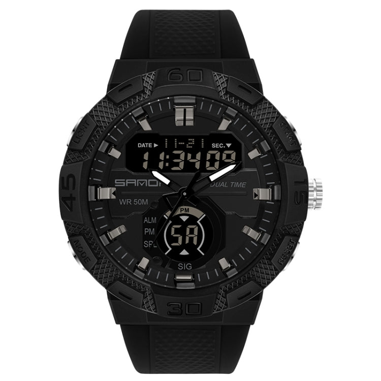SANDA 3087 Luminous Waterproof Dual Display Electronic Watch