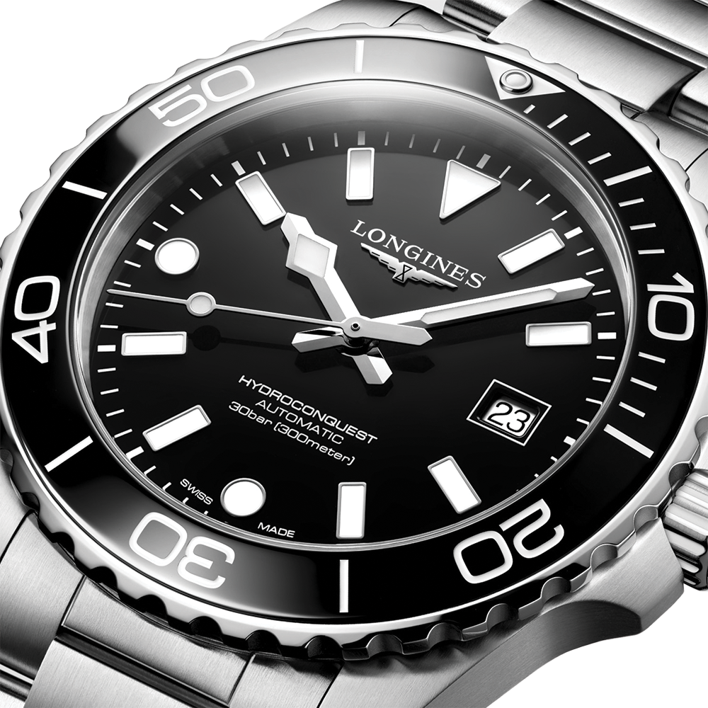 longines HydroConquest 42mm - Black on Bracelet