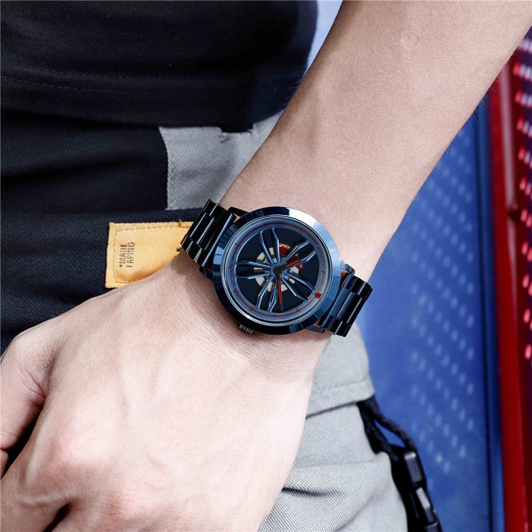 SANDA1009 Watch Man Student Casual Waterproof Steel Band Watch Man