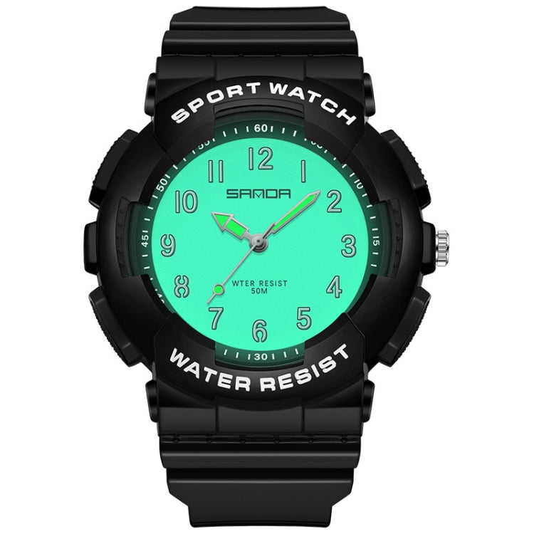 SANDA Small Fresh Digital All-match Waterproof Luminous Student Watch