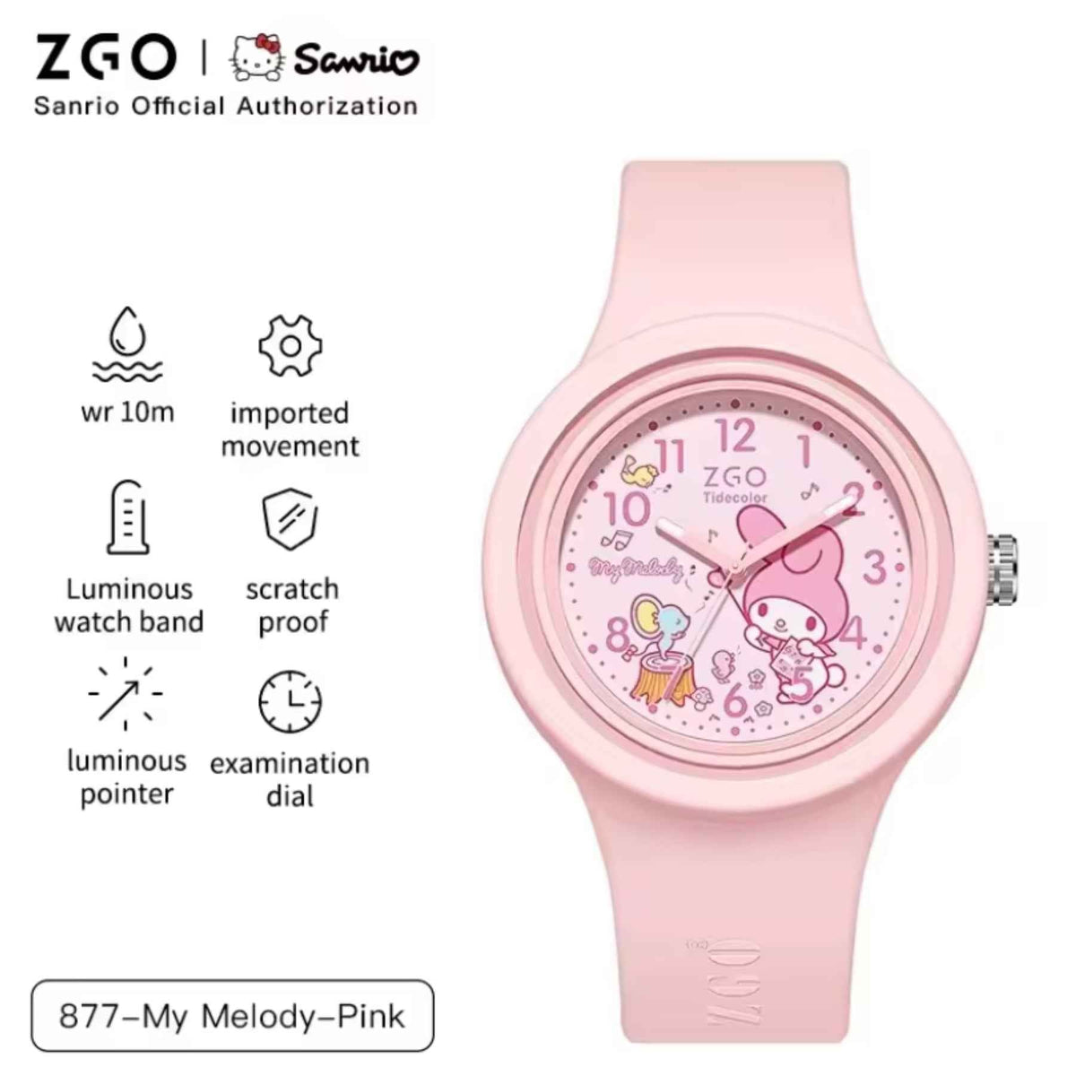 ZGO Sanrio Analog Student Watch