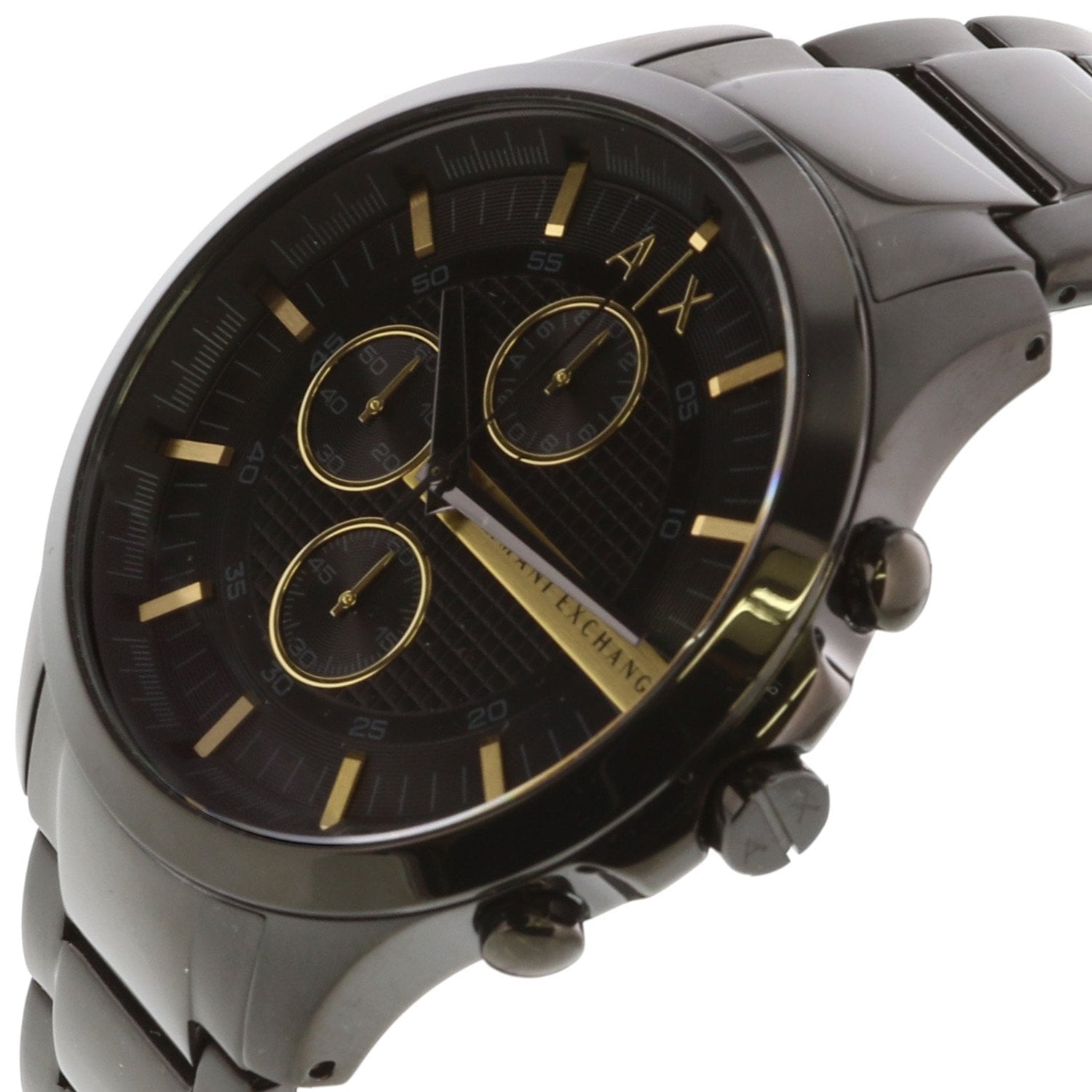 Armani Exchange Hampton AX2164 Men's Chronograph Watch – Black Dial with Black Stainless Steel Strap