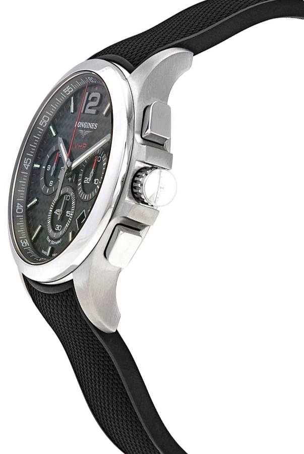 Longines Conquest V.H.P. Black Rubber Strap Men's Watch L3.717.4.66.9