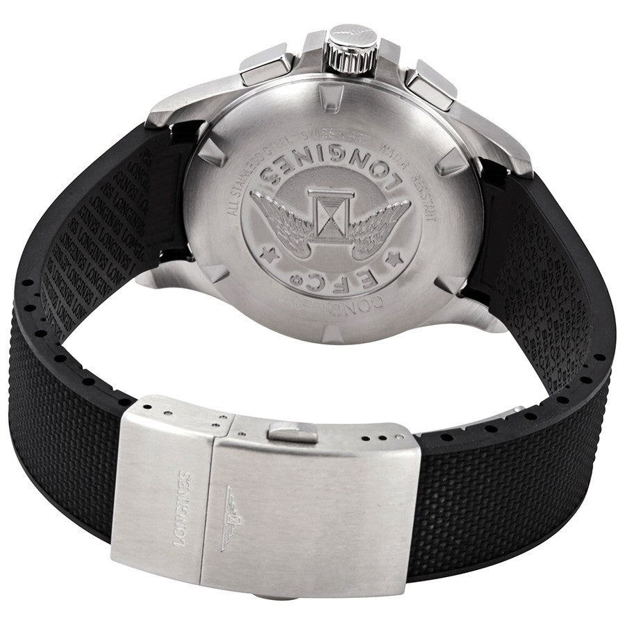 Longines Conquest V.H.P. Black Rubber Strap Men's Watch L3.717.4.66.9