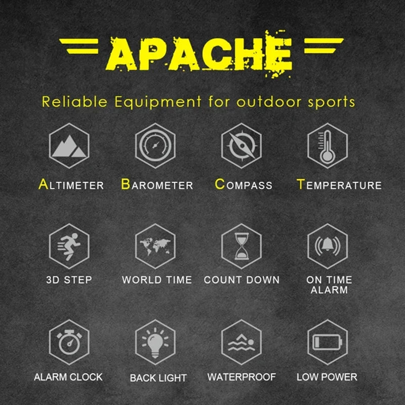 Outdoor Digital Watch - North Edge - Apache 3