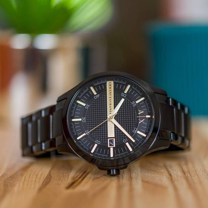 Armani Exchange Hampton AX2413 Men's Chronograph – Black Dial with Black Stainless Steel Strap